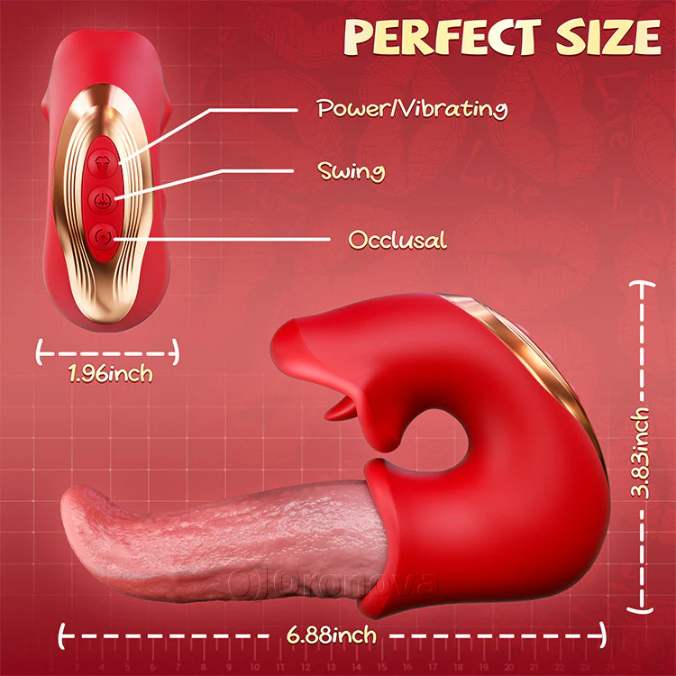 3-in-1 Dildo Vibrator – Rose Toy with G-Spot, Clit & Tongue Action - Image 7