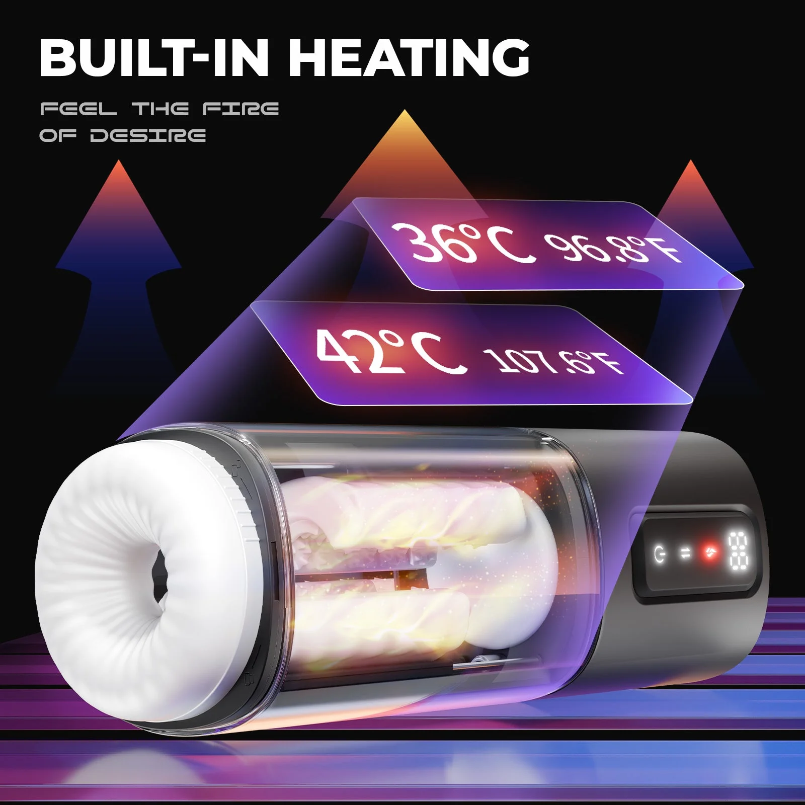 Automatic Male Masturbator with 6 Rubbing Intensities & 2 Heating Levels - Image 6