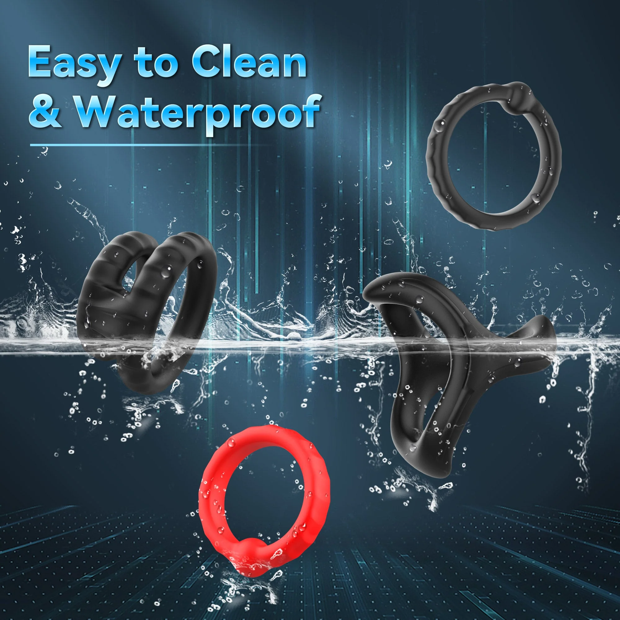 Liquid Silicone Cock Ring Set - Image 6