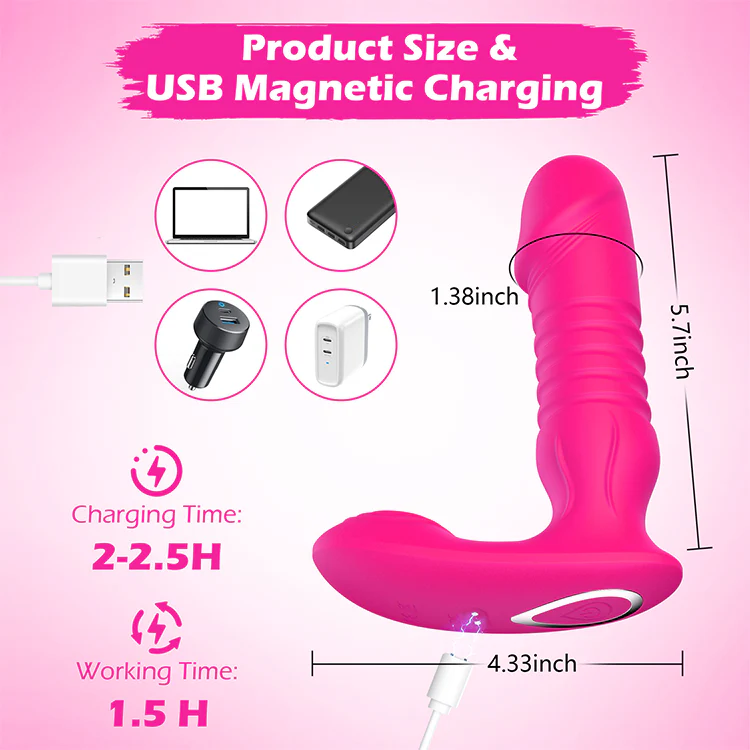 G Spot Dildo Vibrator - Thrusting & Vibrating - Image 6