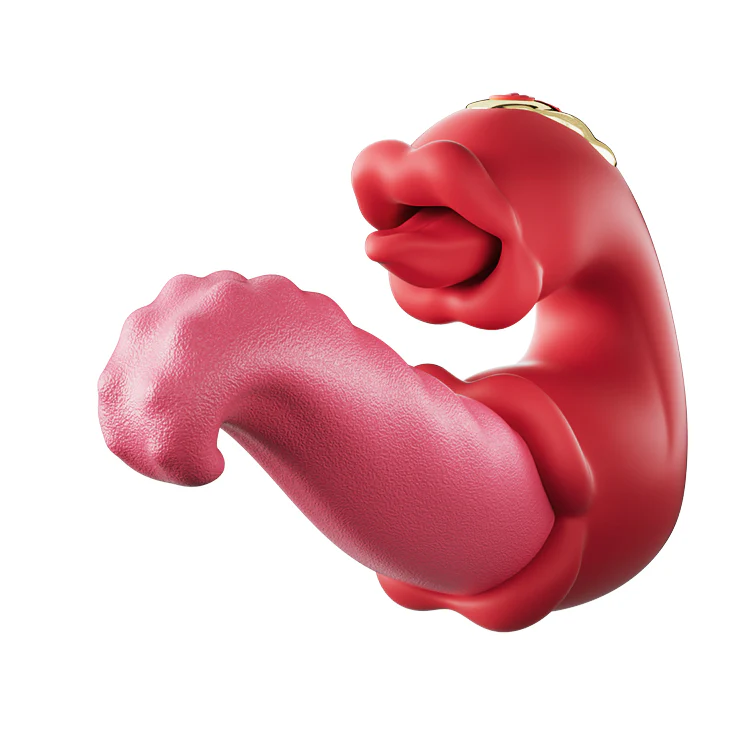 Twin Rose Thrusting G Spot Vibrator - Tongue Teasing & Vibrating - Image 11