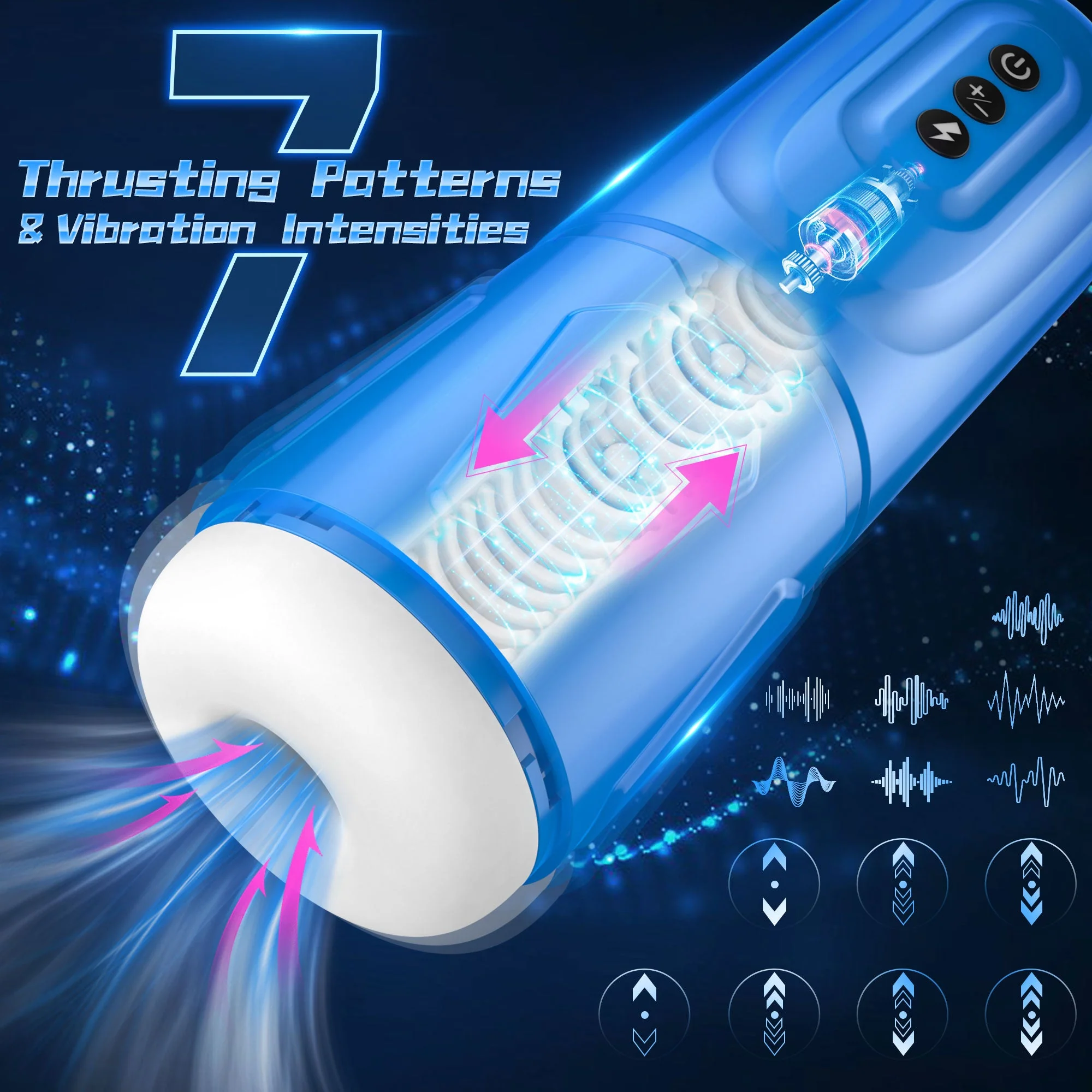 Dynamic Thrusting Male Masturbator - 7 Vibrations - Image 5