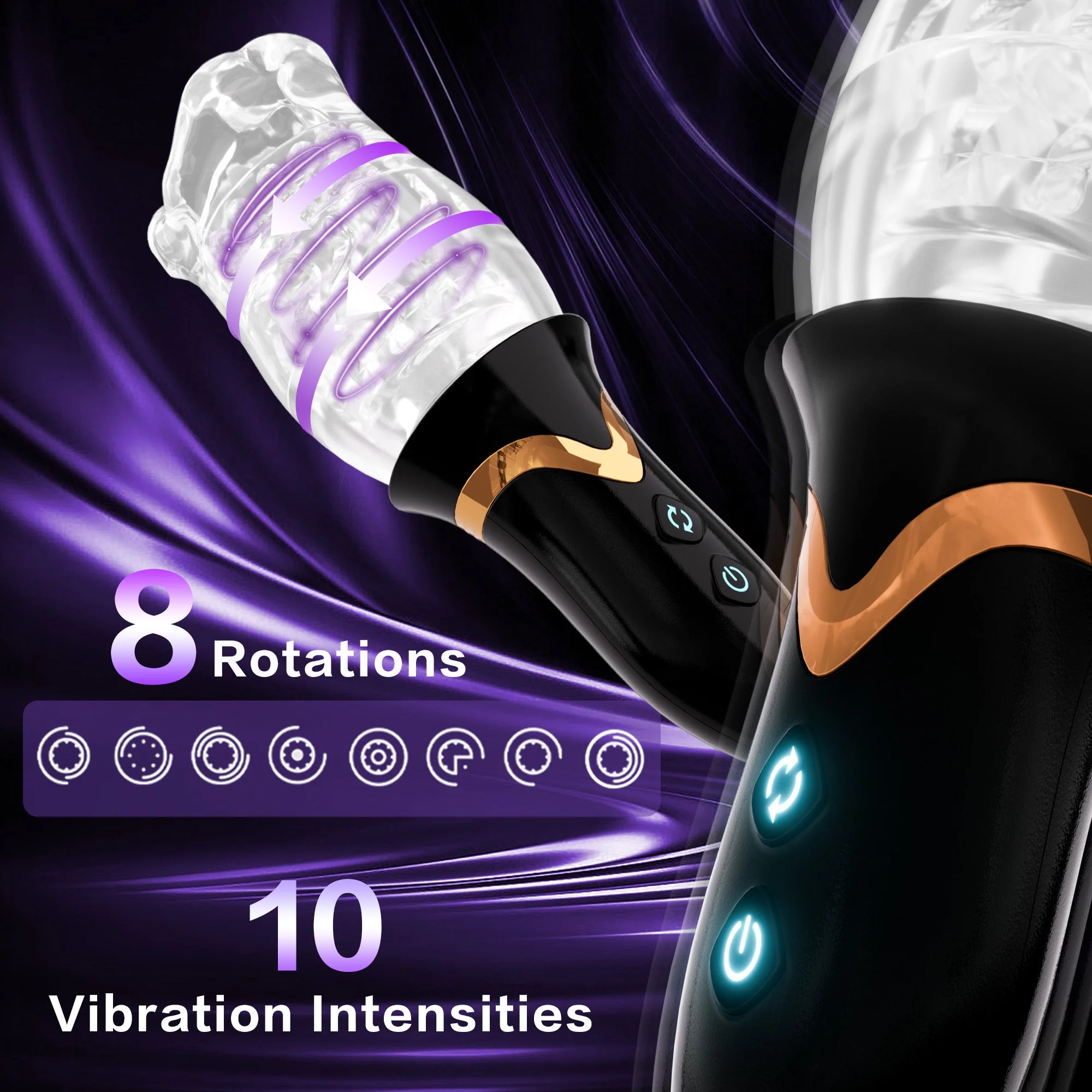 360° Rotating Male Masturbator with Full-Spectrum Vibration Modes - Image 4