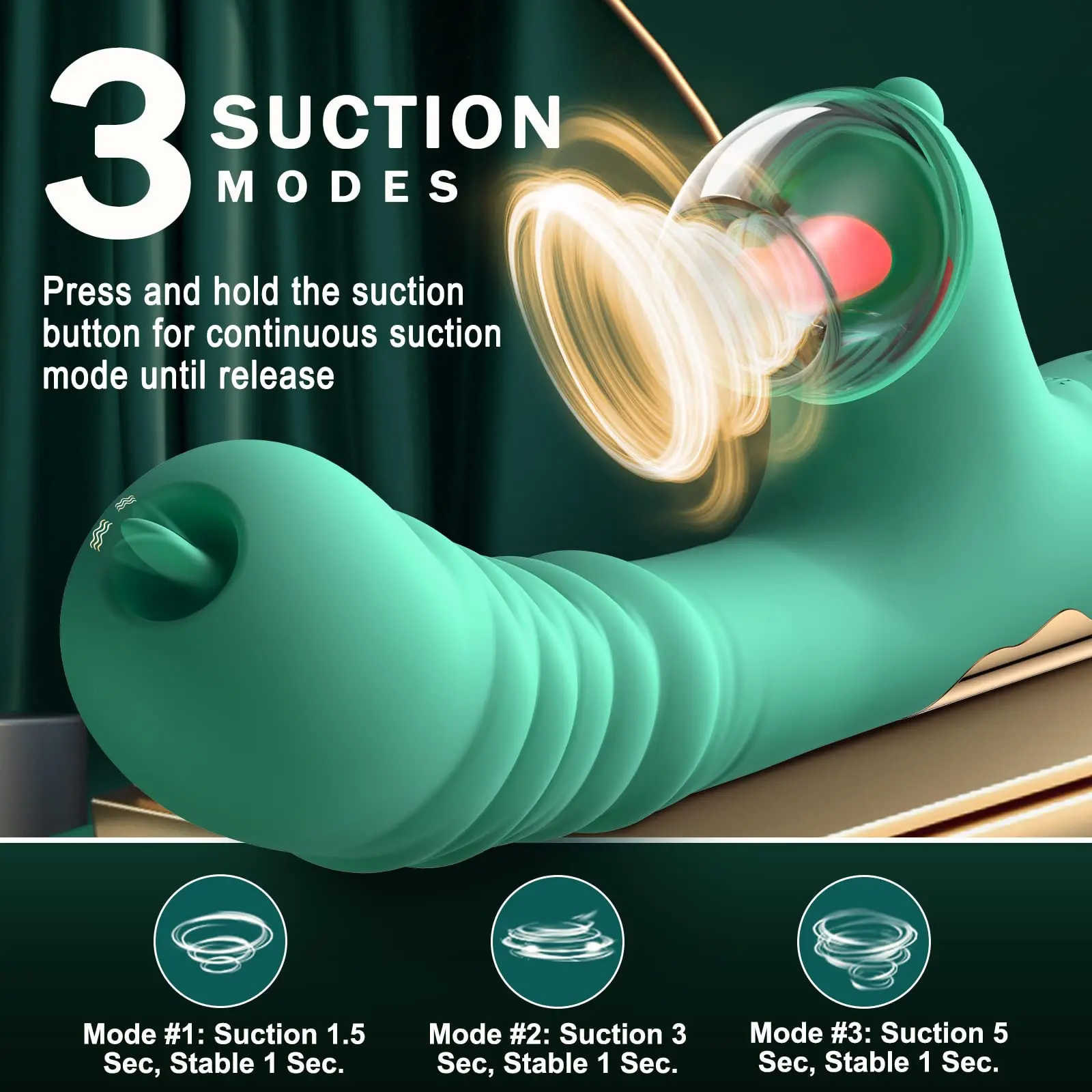 G-Spot Thrusting Vibrator with Suction and Vibration Functions - Image 4