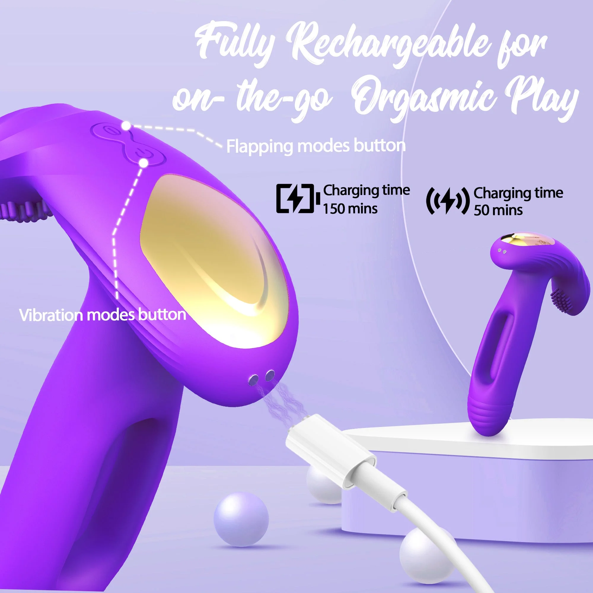 Flapping G spot Vibrator - Clitoral & Waterprooof - Image 3