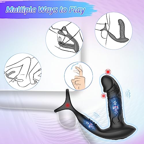 Wiggling Anal Dildo Massager - Vibration & Cock Ring - Image 4