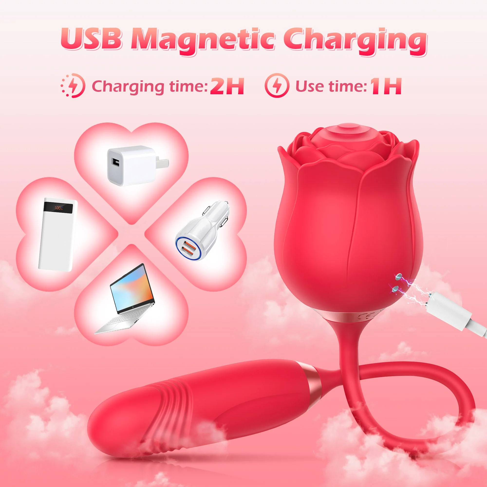 Rose Thrusting Vibrator - Sucking & Vibrating - Image 5