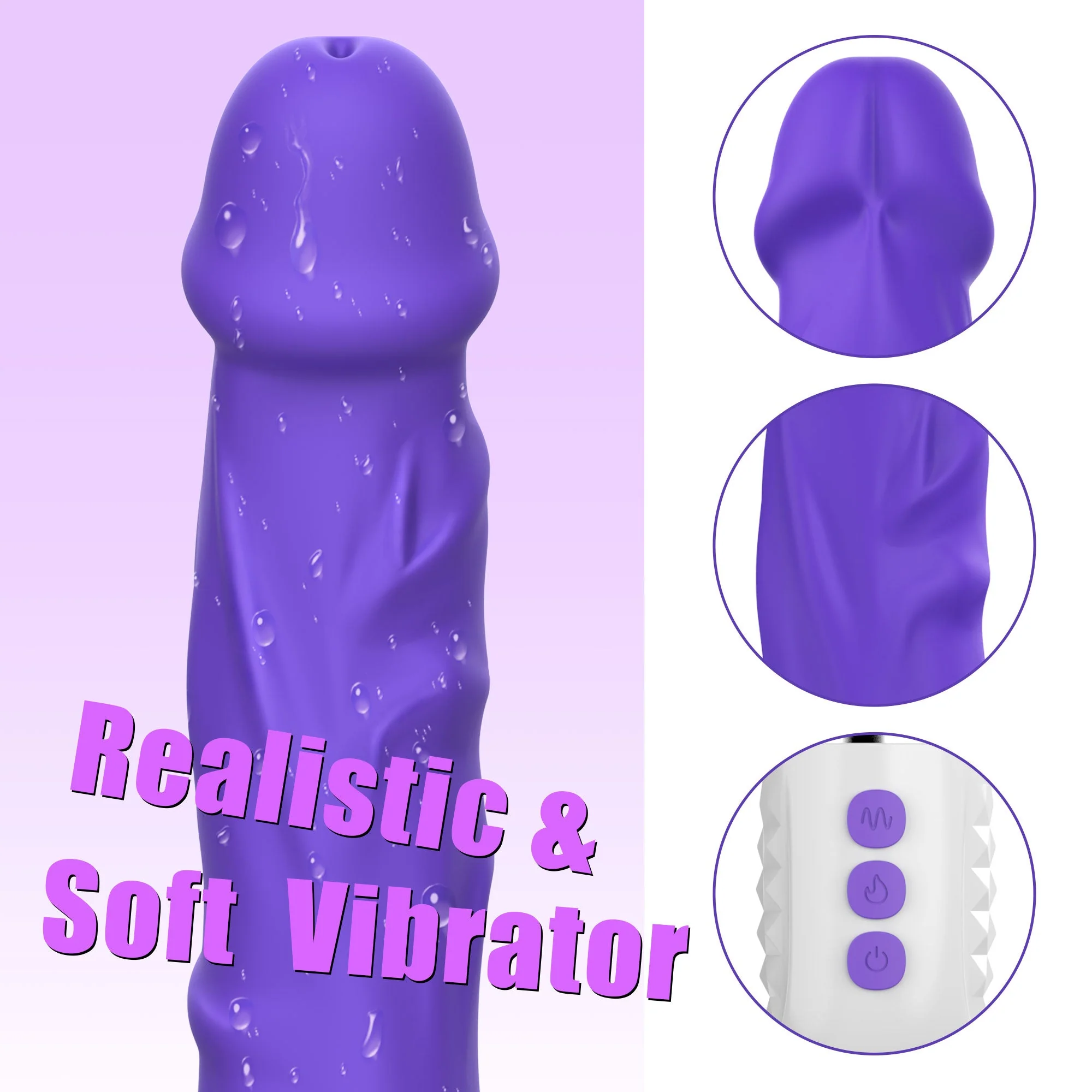 Realistic Dildo - Heating & Vibrating - Image 6