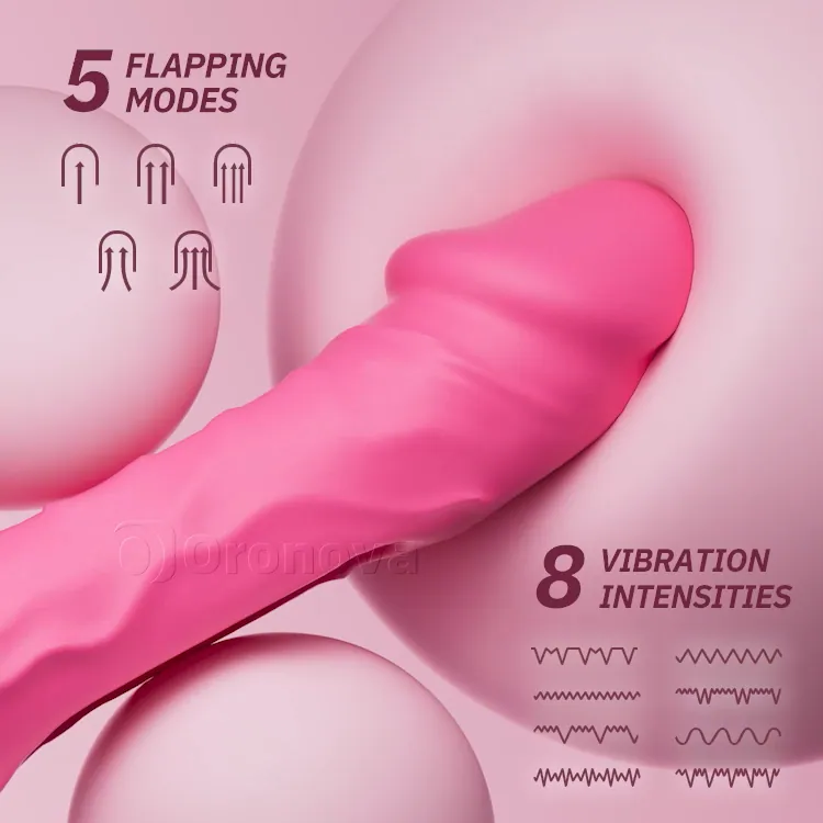 Thrusting Dildo Vibrator with Flapping and Vibrating Features - Image 3