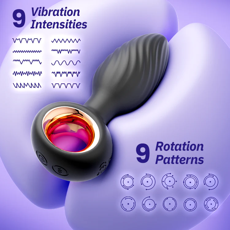 Rotating Anal Butt Blug - Vibration & Handle - Image 3