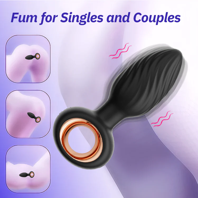 Rotating Anal Butt Blug - Vibration & Handle - Image 5