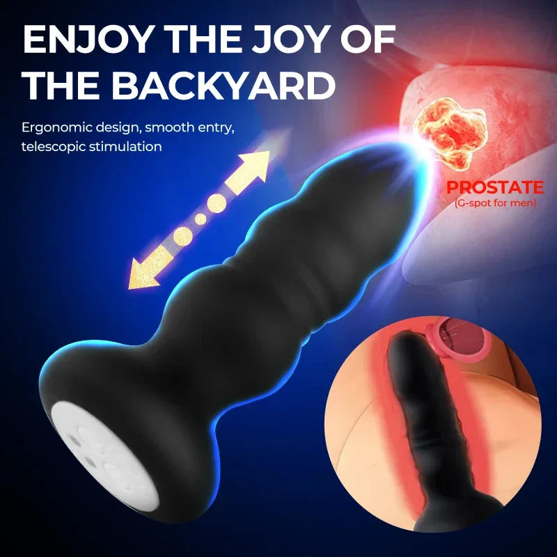 Vibrating Anal Plug - LED Light & Remote Control - Image 3