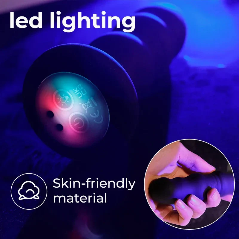 Vibrating Anal Plug - LED Light & Remote Control - Image 4